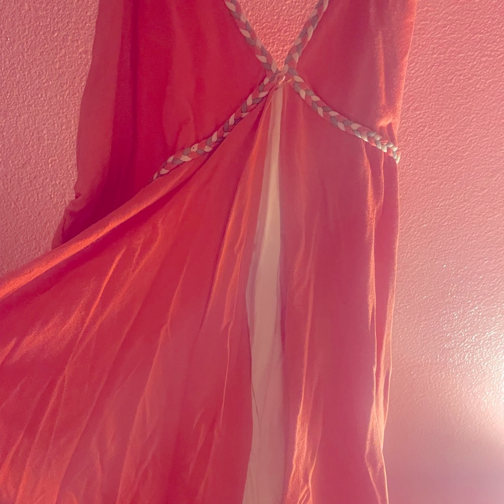 Summer halter peach cream soft cotton super cute with jeans or over swimsuit